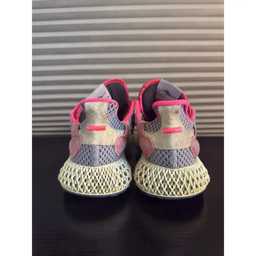 Adidas Originals ZX 4000 4D BD7927 Gray Pink Futurecraft 4D Sneakers Mens Size 8
